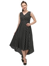 Womens Dress alluring Classic Black &amp; White Stripe Party, sassy in-vogue wear - £23.27 GBP