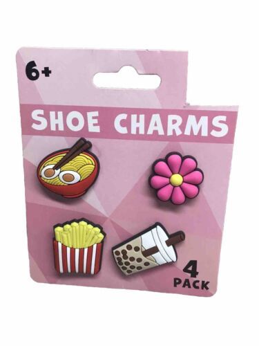 * Fast Food 4 Ct Shoe Charms 6 Plus