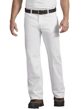 Genuine Dickies Men&#39;s Regular Fit Painter Pant White Size 44x30 - $27.71