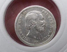 Netherlands 1850 Willem III 5 Cents Silver Coin - $19.99