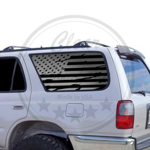 x2 Fit 2003-2009 Toyota 4Runner Rear Window Distress American Flag Decal Sticker - $34.99