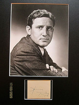 Spencer Tracy: (Original Vintage Sign Card) With Matted Photo (Classic Actor) - £534.50 GBP