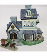 Partylite Candle Shoppe Olde World Village tealight House #1 &amp; Wagon P7315 - $50.00