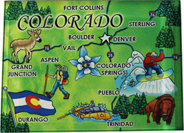 Colorado Acrylic State Map Magnet - £5.20 GBP