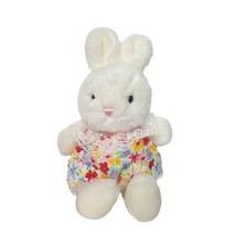 Walmart Easter Bunny Rabbit Plush Floral Dress Stuffed Animal 14.5&quot; - £21.77 GBP