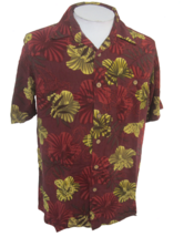 Haggar vintage Men Hawaiian camp shirt pit 2 pit 23 L aloha luau tropical floral - £12.65 GBP