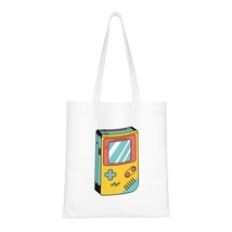 Yellow Pink Teal Gamer Cute Retro Classic Canvas Bag - £15.79 GBP