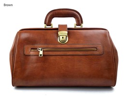 Leather doctor bag medical bag handbag women men leather bag vintage medical bag - £186.22 GBP