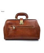Leather doctor bag medical bag handbag women men leather bag vintage med... - £187.61 GBP