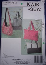 Kwik Sew Hobo Shoulder Bags Lined Bags All Size #3312 Uncut - $5.99