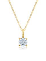 Authentic Crislu April Birthstone Charm Pendant in Gold - faux Diamond (CZ) - £66.47 GBP