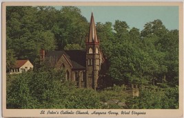 Vintage Postcard - St Peter&#39;s Catholic Church, Harpers Ferry, West VA - A5 - £3.82 GBP