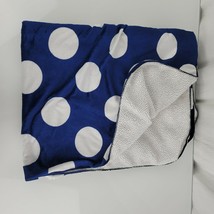 Circo Baby Boy Navy Blue White Polka Dot Circle Blanket Plush Sherpa Fleece - £39.65 GBP