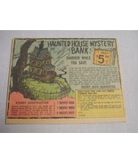 1967 Color Ad Haunted House Mystery Bank, Honor House Prod. Corp. Lynbro... - $153.45 MXN