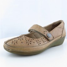 Clarks Women Mary Jane Shoes  Brown  Hook &amp; Loop Size 6.5 Medium (B, M) - £15.74 GBP