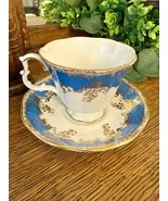 Royal Albert &#39;Regina Series&#39; &quot;AQUMARINE&quot; Tea Cup and Saucer made in England - €23,30 EUR