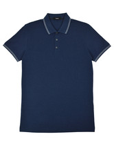 Theory Mens Dark Blue Boyd TC Striped Pima Pique Polo Shirt Sz XS XSmall 3423-5 - £59.32 GBP