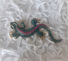 Lizard Brooch Pendant Beautiful Luxury crafted Jewellery  Stylish Elegant - £11.98 GBP