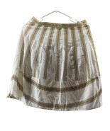 BCBGMAXAZRIA A-Line Skirt White with Gold Circle Patterns Size 0 New wit... - €14,87 EUR