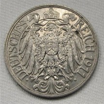 1911-A Germany 25 Pfennig AU Coin AD894 - £11.57 GBP