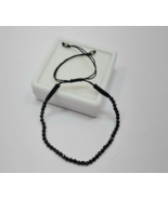  Black Spinel Bracelet, Adjustable Beaded Bracelet Dainty Gemstoneatural... - $7.49
