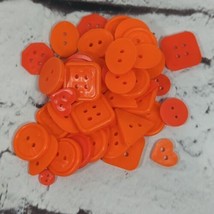 Lot of Bright Orange Buttons Crafts Sewing  - £7.63 GBP