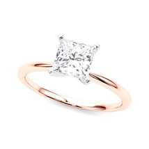 14K Rose Gold Princess Cut Lab Grown Diamond Engagement Ring 0.50ctw to ... - $445.49+