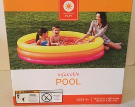 Kiddie Inflatable Swimming Pool Round 65&quot; Dia x 14.5&quot; Height - Backyard ... - £10.18 GBP