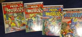 4)MARVELS WAR OF THE WORLDS &amp; KILLRAVEN -1975 VF- 22,24,25,34 COLLECTORS... - $29.99