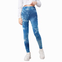 Girls Printed Leggings Blue Snowflakes Sizes S-4X Available! - $26.99