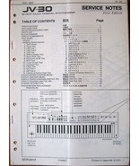 Roland JV-30 Synthesizer Original Service Manual, Schematics, Parts List... - £38.93 GBP