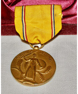 VINT. WWII U.S. PRESIDENTIAL RIBBON BRONZE MEDAL- AMERICAN DEFENSE SERVI... - $9.41 CAD