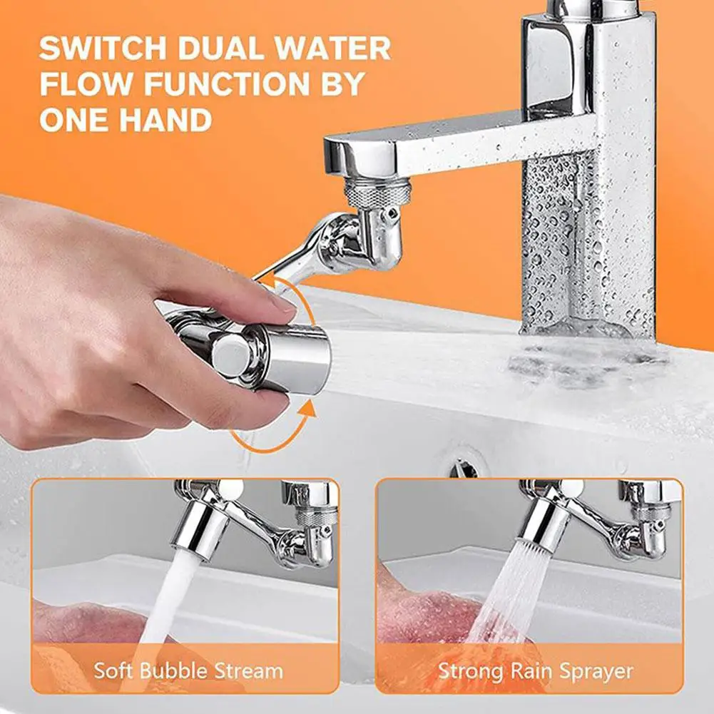 Nsion faucet aerator 1080 degree swivel robotic arm water filter sink water tap bubbler thumb200