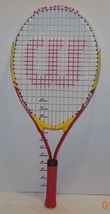 Wilson Youth Titanium 23 US Open Tennis Racquet Racket red yellow - £11.49 GBP
