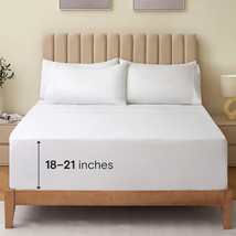 LuxClub 7 PC Split King Size Sheets and Pillowcases Set, Bed - £66.56 GBP