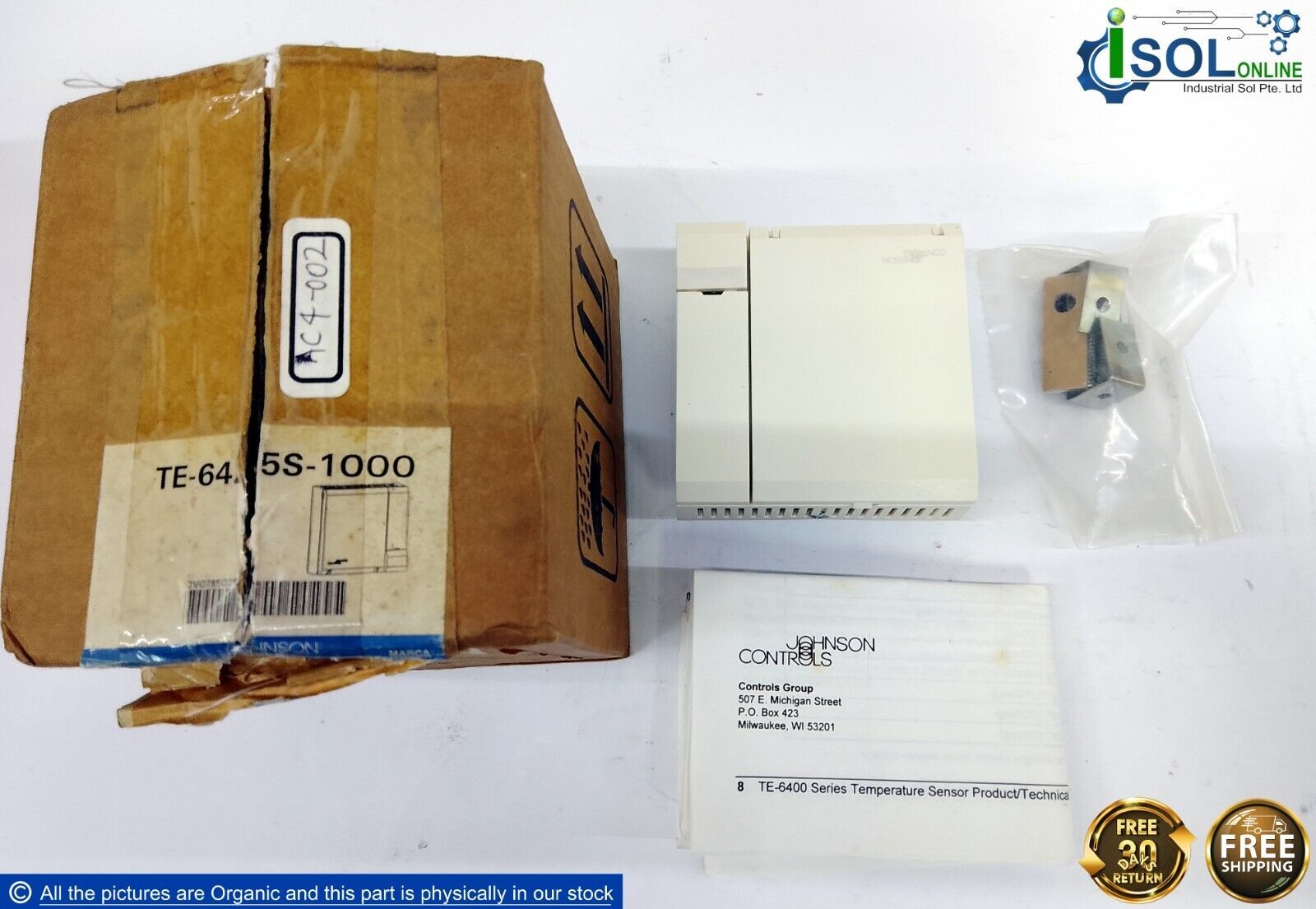 Johnson Controls TE-6425S-1000 Metastat Thermostat W/ Platinum Temp. Sen... - $399.00