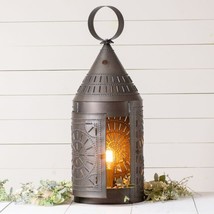 Tinner&#39;s Lantern with Chisel in Kettle Black Tin - 36 inch Tall - £192.43 GBP