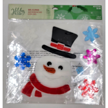 Holiday Living Snowman Snow Flakes Gel Window Clings Winter Holiday Chri... - $9.00