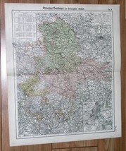 1905 Original Antique Map Of Saxony Anhalt Sachsen Berlin Harz Magdeburg Germany - £17.09 GBP