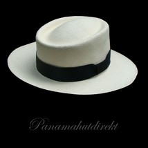Genuine Panama Hat from Montecristi &quot;Gambler&quot; 15 weaves - Men Woman Straw Fedora - £153.46 GBP