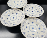 4 Churchill Finlandia Rim Soup Bowls Set Vintage Swirl Floral Dishes Eng... - $69.17