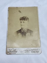 Antique Vintage Cabinet Card Photograph Woman Hartley Chicago Illinois K... - $184.34 MXN