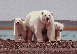 Pepita Needlepoint Canvas: Polar Bears, 12&quot; x 9&quot; - £67.23 GBP+