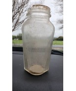 Vtg vintage RARE Owens Illinois Clear Glass Jar Des. Pat. 83404 - $29.71 CAD