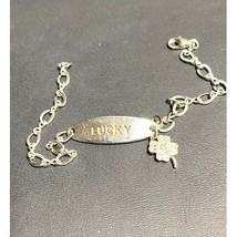 925 STERLING SILVER AND COLORLESS TOPAZ SHAMROCK CHARM SKY - $43.76