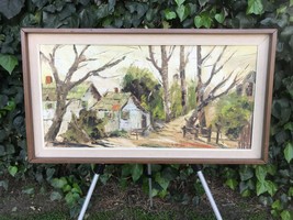 Mae Coker Original 1965 Modern Impressionist Santa Cruz Landscape Oil On Board - £638.68 GBP