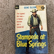 Stampede at Blue Springs Western Paperback Book by Gene Olson Dell Book 1958 - £9.79 GBP