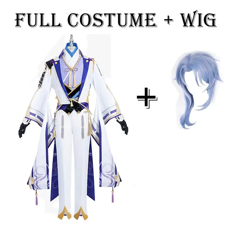 Genshin Impact Kamisato Ayato Cosplay Costume  Game Genshin Uniform Wig ... - £88.82 GBP
