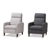 Lounge Chair Recliner MID-Century Modern Fabric Upholstered – 2 Colors - $359.97+