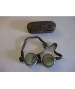 Antique Wilson Service Goggles with Original Case WW1 Era  W/Paper Insert - $26.24
